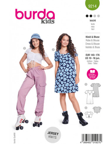 Patron Burda 9214 - Robe & Top