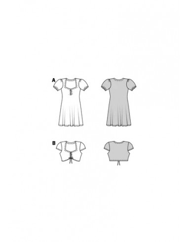 Patron Burda 9214 - Robe & Top