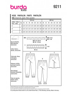 Patron Burda 9211 - Pantalon 2