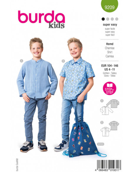 Patron Burda 9209 - Chemise