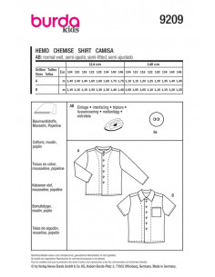 Patron Burda 9209 - Chemise 2