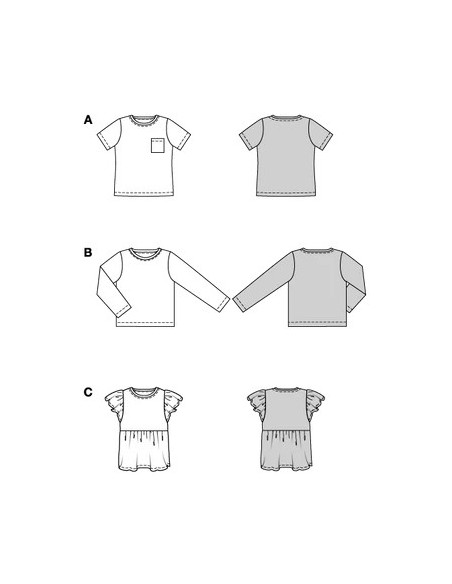 Patron Burda 9205 - Top