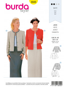 Patron Burda 8949 Veste