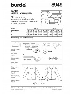 Patron Burda 8949 Veste 2