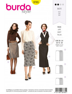 Patron Burda 8765 Jupe