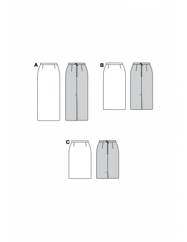 Patron Burda 8765 Jupe