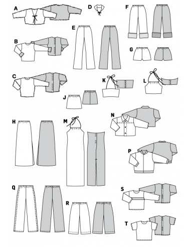 Patron Burda 8576 - Vêtements de poupée style Barbie