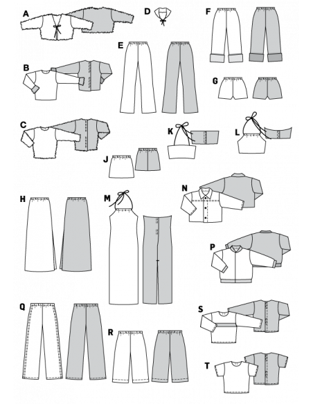 Patron Burda 8576 - Vêtements de poupée style Barbie