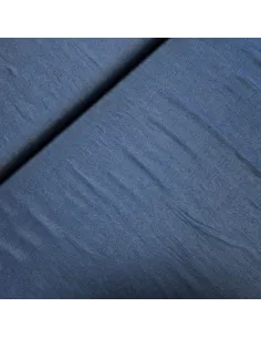 Tissu, Viscose Chambray Uni, Bleu Moyen, Laize 145 cm, 100% Viscose 190g/m²