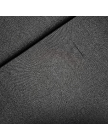 Tissu, Viscose Chambray Uni, Noir, Laize 145 cm, 100% Viscose 190g/m²