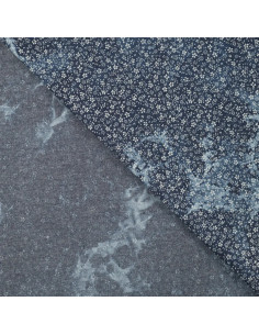 Coton chambray, tie & dye et petites fleurs 2