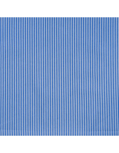Tissu, Popeline de Coton Rayée, Bleu Roi et Blanc, Laize 150 cm, 100% Coton