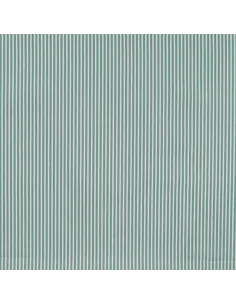 Tissu, Popeline de Coton Rayures, Vert Céladon et Blanc, Laize 150 cm, 100% Coton 120g/m²