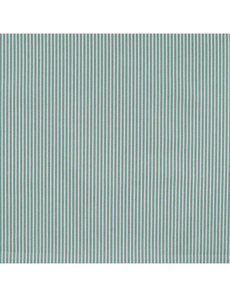 Tissu, Popeline de Coton Rayures, Vert Céladon et Blanc, Laize 150 cm, 100% Coton 120g/m²