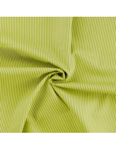 Popeline de coton, rayures, vert citron 2