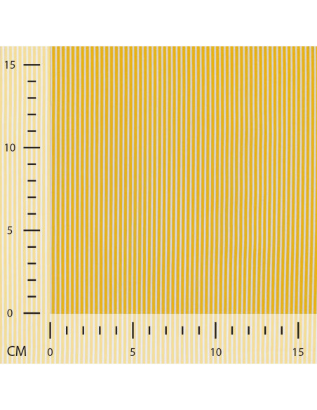 Tissu, Popeline de Coton Rayée, Jaune Vif et Blanc, Laize 150 cm, 100% Coton 120g/m²