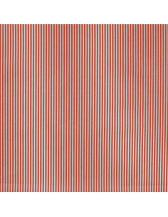 Popeline de coton, rayures, terracotta