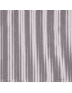 Popeline de coton, rayures, gris & blanc