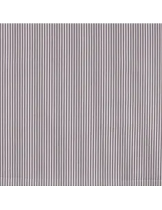 Tissu, Popeline de Coton Rayures, Gris & Blanc, Laize 150 cm, 100% Coton