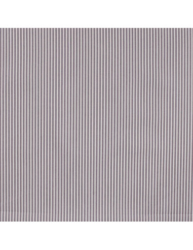 Tissu, Popeline de Coton Rayures, Gris & Blanc, Laize 150 cm, 100% Coton