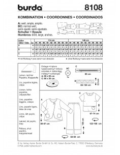 Patron Burda 8108 Ensemble 2