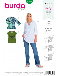 Patron Burda 8100 Tunique