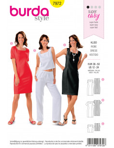 Patron Burda 7972 - Robe du 34 au 48 (FR)