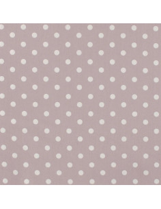 Popeline de coton, gros pois, rose poudré