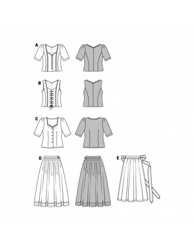 Patron Burda 7870 Dirndl