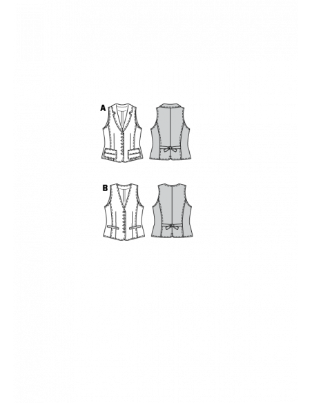 Patron Burda 7769 - Gilet Femme du 40 au 60