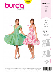 Patron Burda 7556 Robe