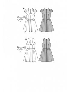 Patron Burda 7556 Robe 2