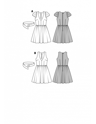 Patron Burda 7556 Robe