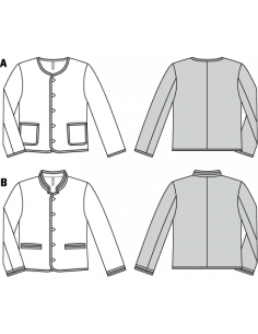 Patron Burda 7291 Veste à boutons 2