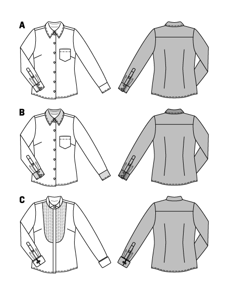 Patron Burda 7136 Chemisier, Blouse