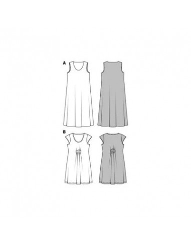 Patron Burda 7100 - Robe femme du 46 au 62