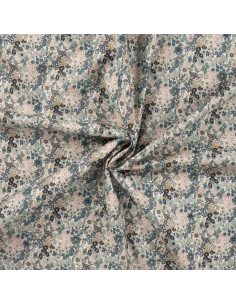 Popeline de coton, impression digitale, fleurie 2