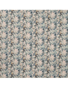 Popeline de coton, impression digitale, fleurie