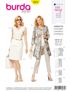 Patron Burda 7075 Ensemble dames