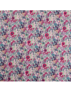 Popeline de coton impression digitale, fleurie