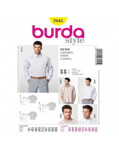 Patron Burda 7045 Chemise homme