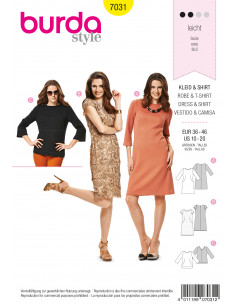 Patron Burda 7031 Robe et Tee-Shirt