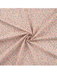 Popeline de coton impression digitale, fleurie 2