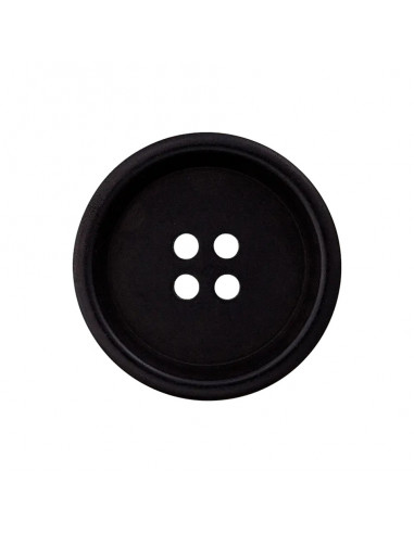 Bouton 4 trous, Ø 23mm, Corozo, noir
