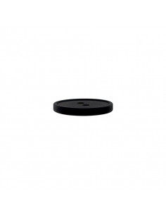Bouton polyester, 2 trous, 10mm, noir 2