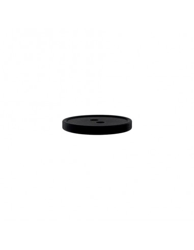 Bouton polyester, 2 trous, 12mm, noir