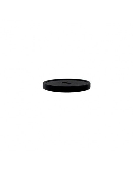 Bouton polyester, 2 trous, 12mm, noir