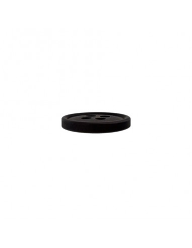 Bouton polyester, 4 trous, 12mm, noir