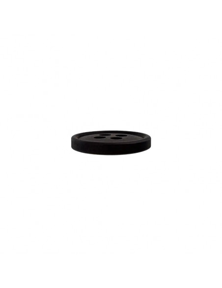 Bouton polyester, 4 trous, 12mm, noir