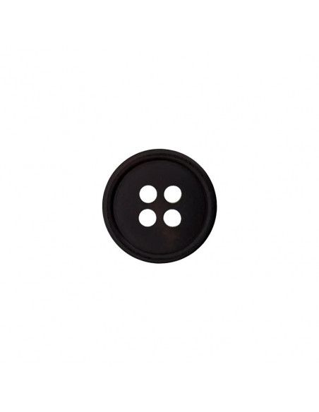 Bouton polyester, 4 trous, 12mm, noir